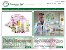Tablet Screenshot of gardenofeveskincare.com